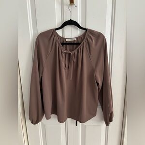 A&F tie up blouse